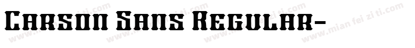 Carson Sans Regular字体转换